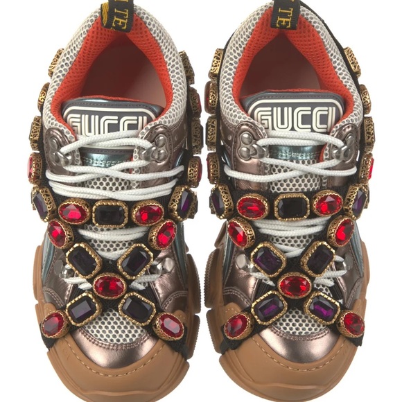 GUCCI Flashtrek chunky sneaker with removable rhinestones. Never worn. - Picture 5 of 10